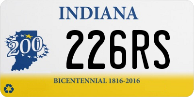 IN license plate 226RS