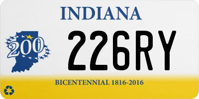 IN license plate 226RY