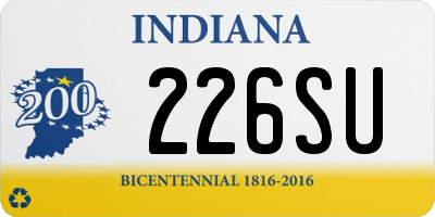 IN license plate 226SU