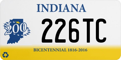 IN license plate 226TC