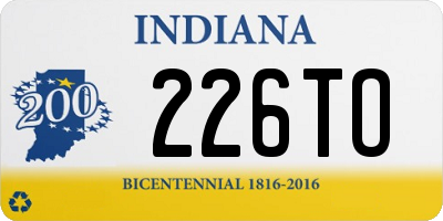 IN license plate 226TO