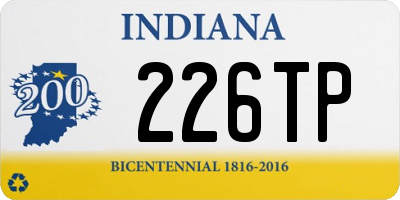 IN license plate 226TP