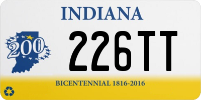 IN license plate 226TT