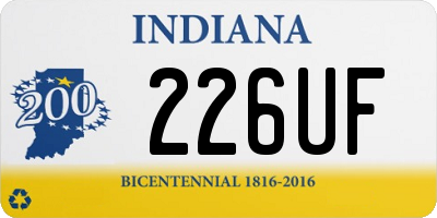 IN license plate 226UF