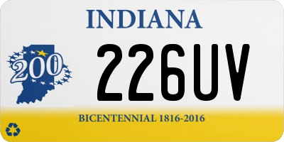 IN license plate 226UV