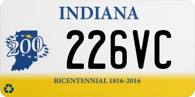 IN license plate 226VC