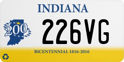 IN license plate 226VG