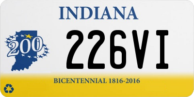 IN license plate 226VI