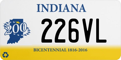 IN license plate 226VL