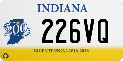 IN license plate 226VQ