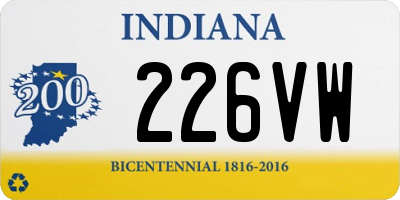 IN license plate 226VW