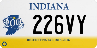 IN license plate 226VY