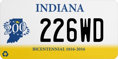 IN license plate 226WD