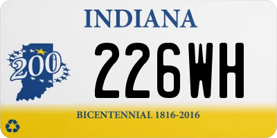 IN license plate 226WH