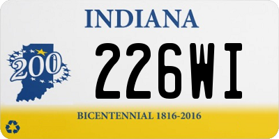 IN license plate 226WI