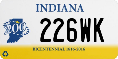 IN license plate 226WK