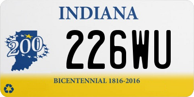 IN license plate 226WU
