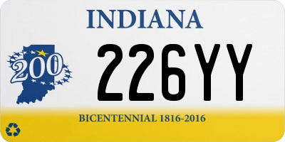 IN license plate 226YY