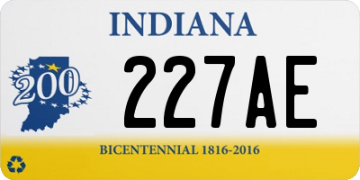 IN license plate 227AE