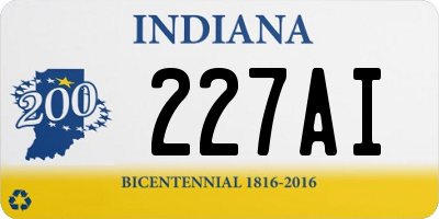 IN license plate 227AI