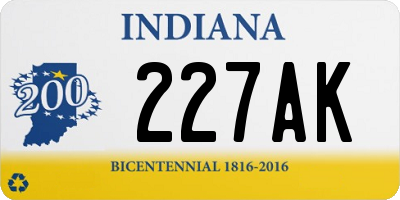 IN license plate 227AK