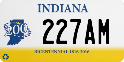 IN license plate 227AM