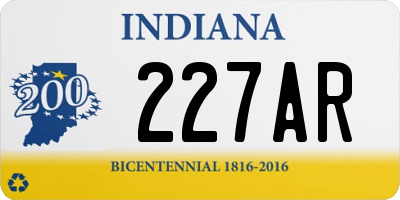 IN license plate 227AR