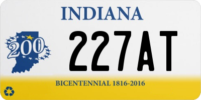 IN license plate 227AT