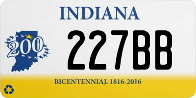 IN license plate 227BB