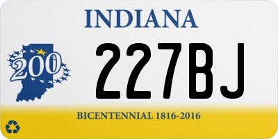 IN license plate 227BJ