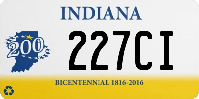 IN license plate 227CI