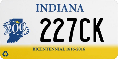 IN license plate 227CK