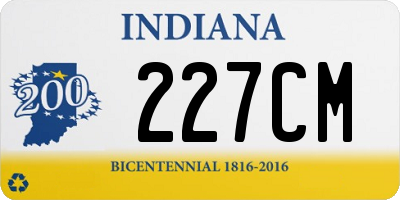 IN license plate 227CM