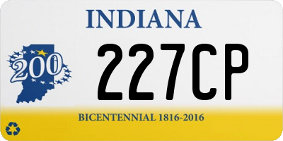 IN license plate 227CP