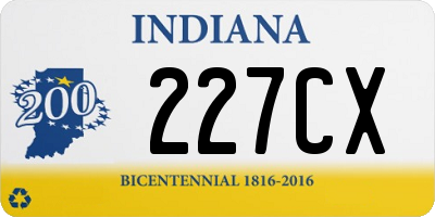 IN license plate 227CX