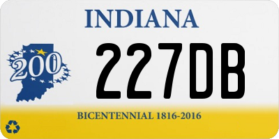 IN license plate 227DB