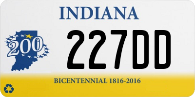 IN license plate 227DD