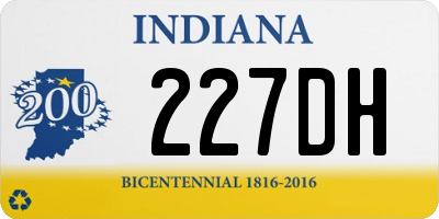 IN license plate 227DH