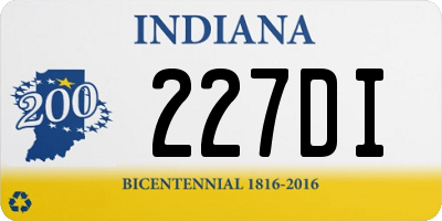 IN license plate 227DI