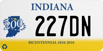 IN license plate 227DN