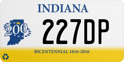 IN license plate 227DP