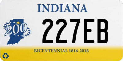 IN license plate 227EB