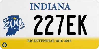 IN license plate 227EK