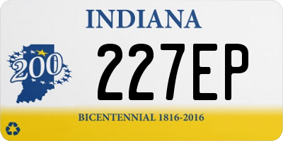 IN license plate 227EP