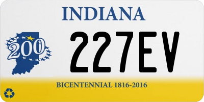 IN license plate 227EV