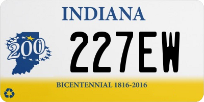 IN license plate 227EW