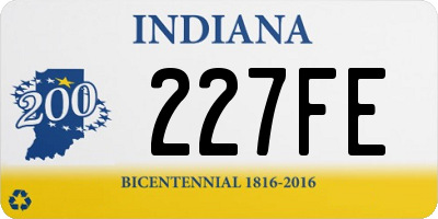 IN license plate 227FE