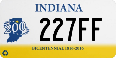 IN license plate 227FF