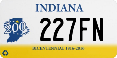 IN license plate 227FN