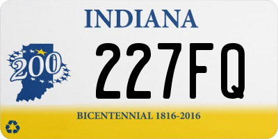 IN license plate 227FQ